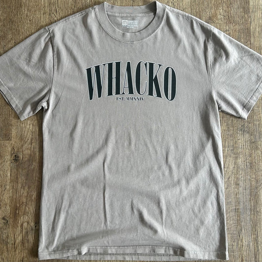 Grey oversized mens tshirt, detail, Whacko Clothing